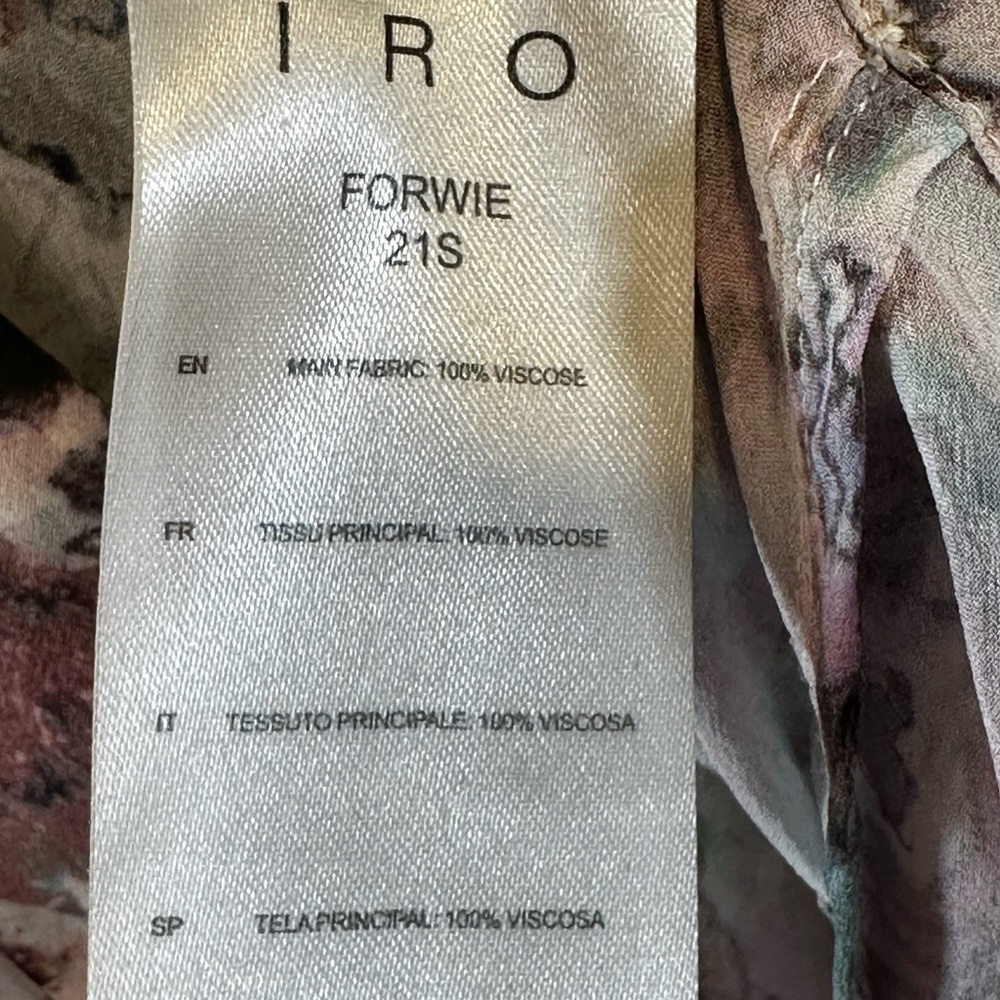 Iro Structured Print Long Sleeve 100% Viscose Blo… - image 7